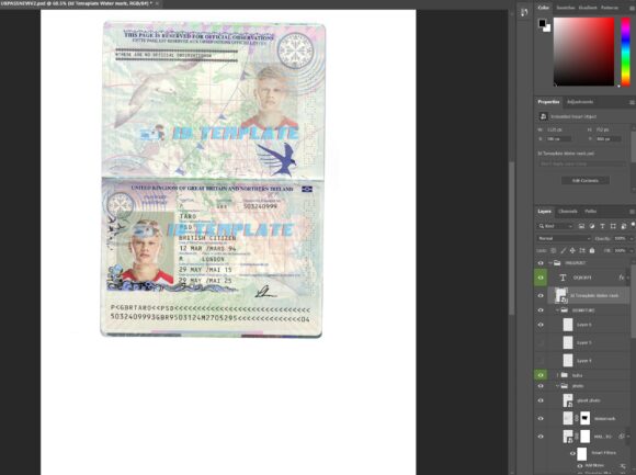 UK Passport Template