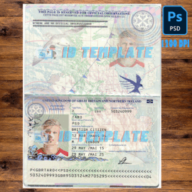 UK Passport Template