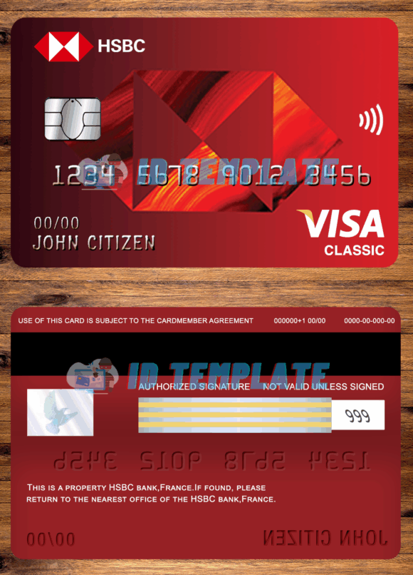 France HSBC Visa Classic Card
