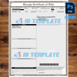 GEORGIA Certificate of Title of Vehicle