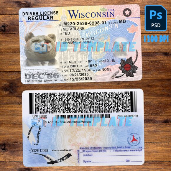 Wisconsin New Driving license