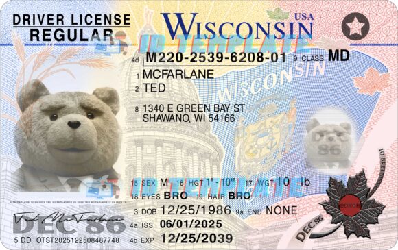 Wisconsin New Driving license 3