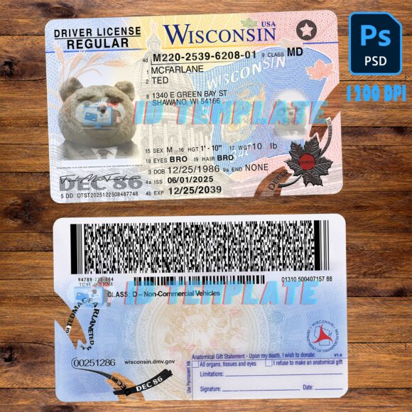 Wisconsin New Driving license